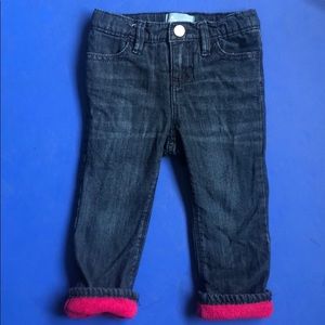 Baby Gap Skinny Fit Fleece Lined Jeans 2Y